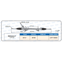 28108 Hydraulic Steering Rack /Steering Gear RENAULT CAPTUR
