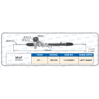 18013K Hydraulic Steering Rack /Steering Gear SEAT TOLEDO