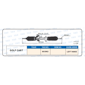 6035K2 Hydraulic Steering Rack /Steering Gear GOLF CART
