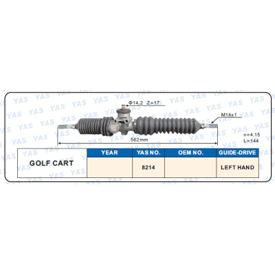 8214 Hydraulic Steering Rack /Steering Gear GOLF CART