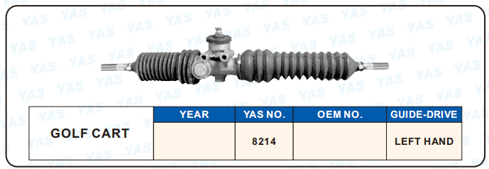 8214 Hydraulic Steering Rack /Steering Gear GOLF CART