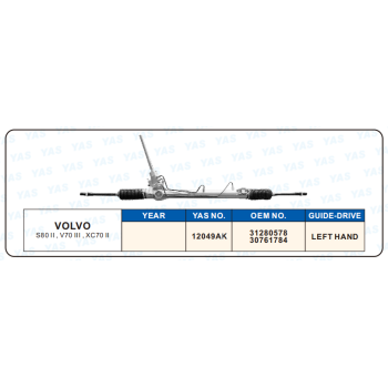 12049AK Hydraulic Steering Rack /Steering Gear VOLVO S80  II, V70 III, XC70 II