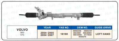 18190 Hydraulic Steering Rack /Steering Gear VOLVO S60  V70
