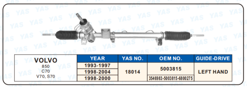 18014 Hydraulic Steering Rack /Steering Gear VOLVO 850 C70 V70,S70