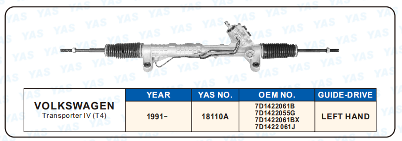 18110A Hydraulic Steering Rack /Steering Gear VOLKSWAGEN Transporter IV (T4)