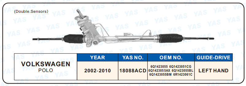 18088ACD Hydraulic Steering Rack /Steering Gear VOLKSWAGEN POLO
