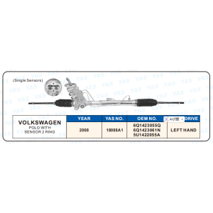 18088A1 Hydraulic Steering Rack /Steering Gear VOLKSWAGEN POLO WITH SENSOR 2 RING