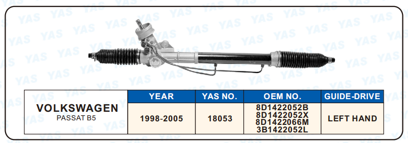 18053 Hydraulic Steering Rack /Steering Gear VOLKSWAGEN PASSAT B5