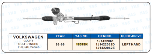 18013K Hydraulic Steering Rack /Steering Gear VOLKSWAGEN GOLF 4 GOLF SYNCRO (for E&C market)