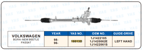 18013D Hydraulic Steering Rack /Steering Gear VOLKSWAGEN BORA-NEW BEETLE PASSAT