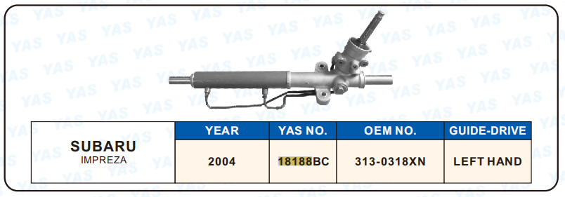18188BC Hydraulic Steering Rack /Steering Gear SUBARU IMPREZA