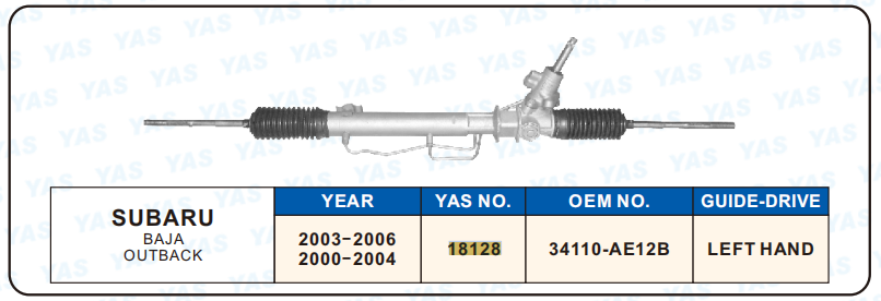 18128 Hydraulic Steering Rack /Steering Gear SUBARU BAJA OUTBACK