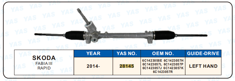 28145 Hydraulic Steering Rack /Steering Gear SKODA FABIA III RAPID