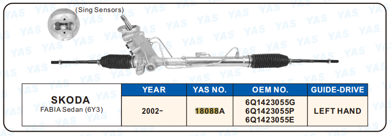 18088A Hydraulic Steering Rack /Steering Gear SKODA FABIA Sedan (6Y3)