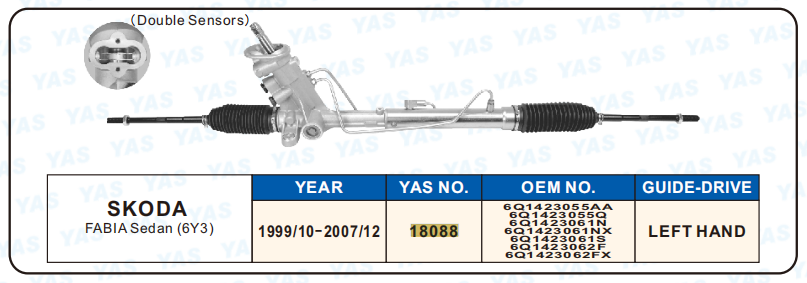 18088 Hydraulic Steering Rack /Steering Gear SKODA FABIA Sedan (6Y3)