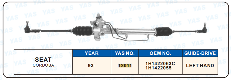 12011 Hydraulic Steering Rack /Steering Gear SEAT CORDOBA