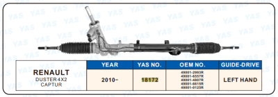 18172 Hydraulic Steering Rack /Steering Gear RENAULT DUSTER 4X2