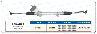 28016 Hydraulic Steering Rack /Steering Gear RENAULT MEGANE III FLUENCE
