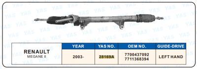 28169A Hydraulic Steering Rack /Steering Gear RENAULT MEGANE II