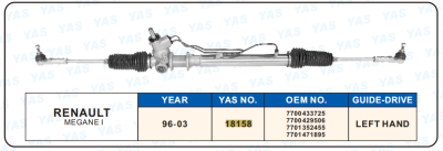 18158 Hydraulic Steering Rack /Steering Gear RENAULT MEGANE I