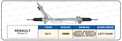 18244 Hydraulic Steering Rack /Steering Gear RENAULT Master III