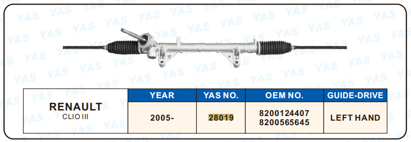 28019 Hydraulic Steering Rack /Steering Gear RENAULT CLIO III