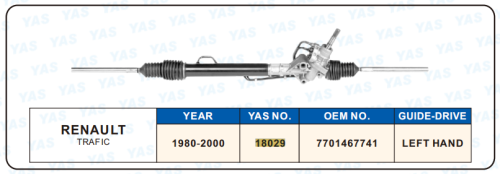 18029 Hydraulic Steering Rack /Steering Gear RENAULT TRAFIC