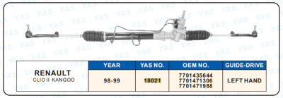 18021 Hydraulic Steering Rack /Steering Gear RENAULT CLIO II KANGOO