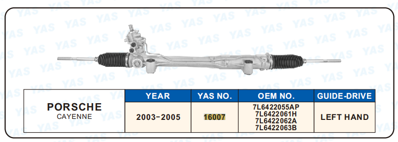 16007 Hydraulic Steering Rack /Steering Gear PORSCHE CAYENNE