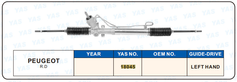18045 Hydraulic Steering Rack /Steering Gear PEUGEOT R.D