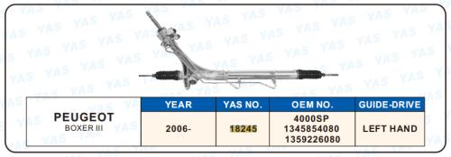 18245 Hydraulic Steering Rack /Steering Gear PEUGEOT BOXER III