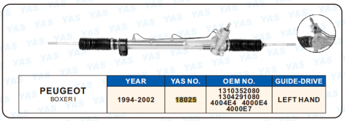 18025 Hydraulic Steering Rack /Steering Gear PEUGEOT BOXER I