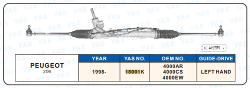 18001K Hydraulic Steering Rack /Steering Gear PEUGEOT 206