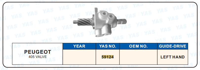 59124 Hydraulic Steering Rack /Steering Gear PEUGEOT 405 VALVE