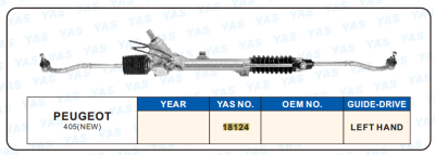 18124 Hydraulic Steering Rack /Steering Gear PEUGEOT 405 (NEW)