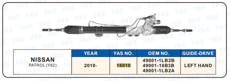 16010 Hydraulic Steering Rack /Steering Gear NISSAN PATROL (Y62)