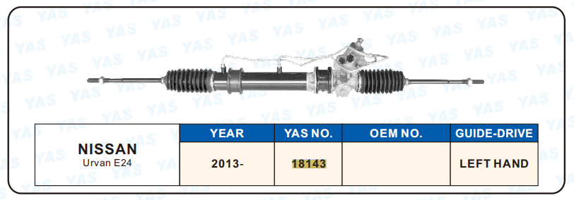 18143 Hydraulic Steering Rack /Steering Gear NISSAN Urvan E24