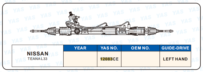 12083CE Hydraulic Steering Rack /Steering Gear NISSAN TEANA L33