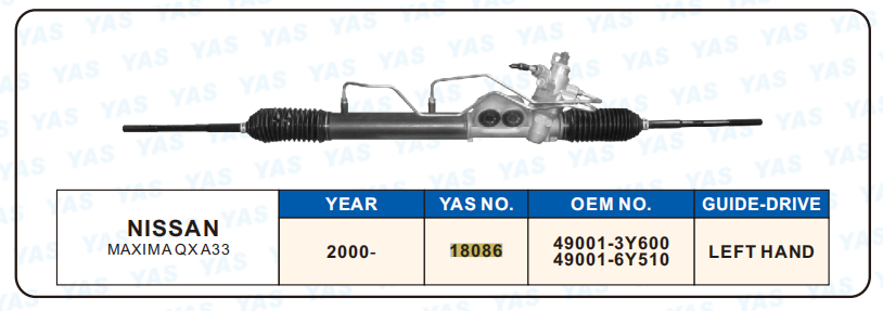 18086 Hydraulic Steering Rack /Steering Gear NISSAN MAXIMA QX A33