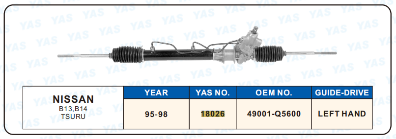 18026 Hydraulic Steering Rack /Steering Gear NISSAN B13,B14 TSURU
