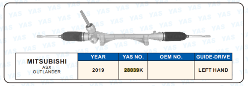 28039K Hydraulic Steering Rack /Steering Gear MITSUBISHI ASX OUTLANDER