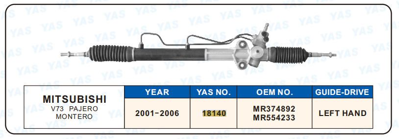 18140 Hydraulic Steering Rack /Steering Gear MITSUBISHI V73 PAJERO MONTERO