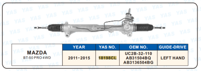 18198CL Hydraulic Steering Rack /Steering Gear MAZDA BT-50 PRO 4WD