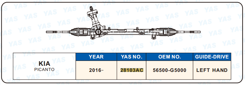 28103AC Hydraulic Steering Rack /Steering Gear KIA PICANTO