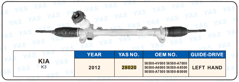28020 Hydraulic Steering Rack /Steering Gear KIA K3