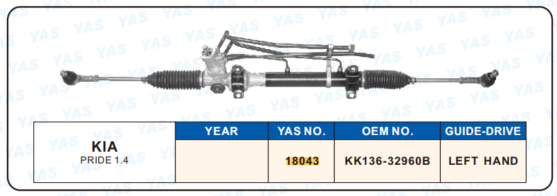 18043 Hydraulic Steering Rack /Steering Gear KIA PRIDE 1.4