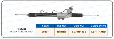 18197LK Hydraulic Steering Rack /Steering Gear  ISUZU D-MAX V-CROSS 4WD