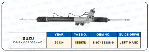 18197L Hydraulic Steering Rack /Steering Gear  ISUZU D-MAX V-CROSS 4WD