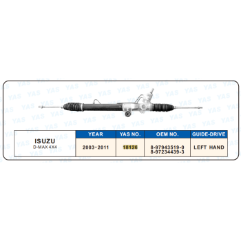 18126 Hydraulic Steering Rack /Steering Gear  ISUZU D-MAX 4X4