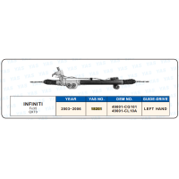 18201 Hydraulic Steering Rack /Steering Gear  INFINITI FX35
